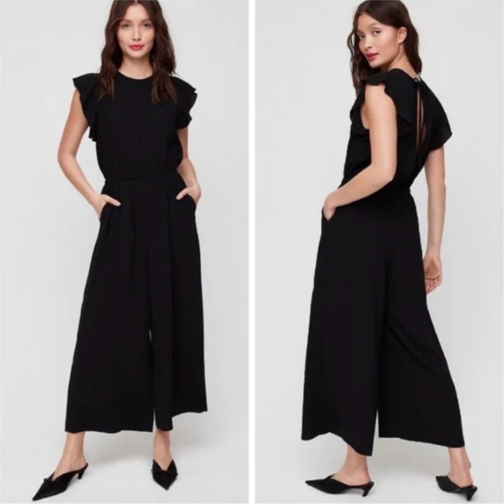 Aritzia Wilfred FLEURETTE JUMPSUIT in Black - Size XS